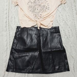 Faux leather Old Navy skirt